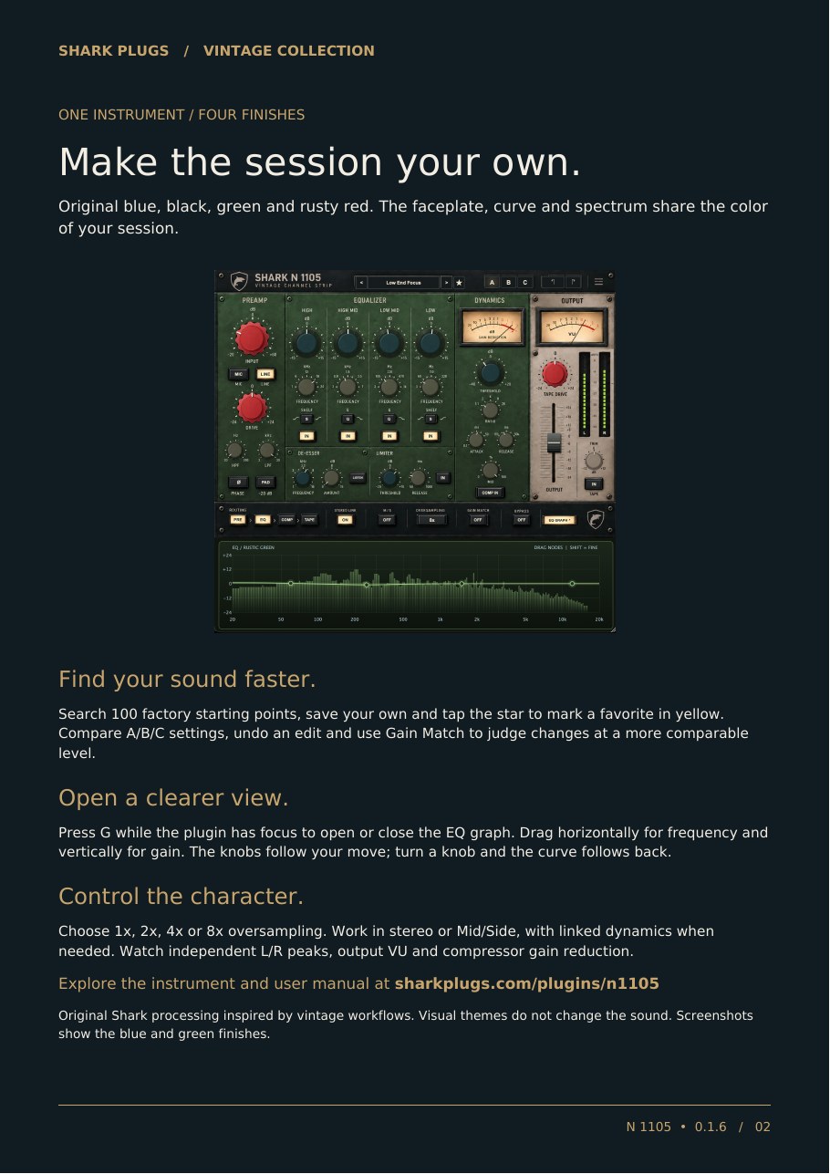 SHARK N 1105 brochure page 2 of 2