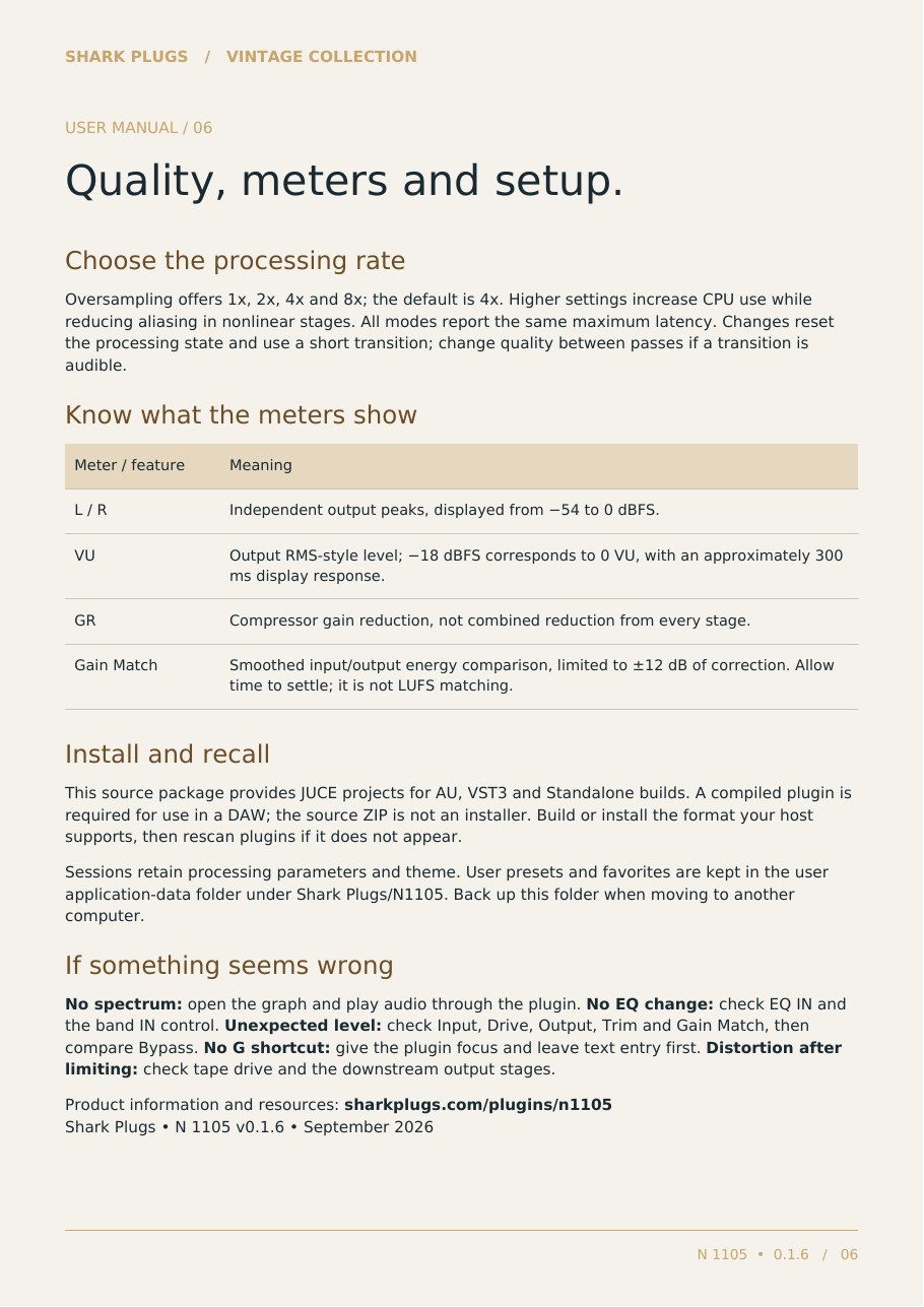 SHARK N 1105 user manual page 6 of 6
