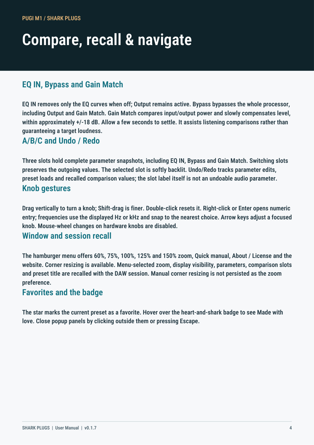 PUGI M1 user manual page 4 of 6