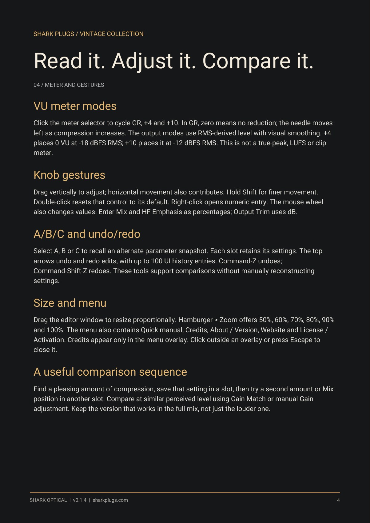 SHARK OPTICAL user manual page 4 of 5