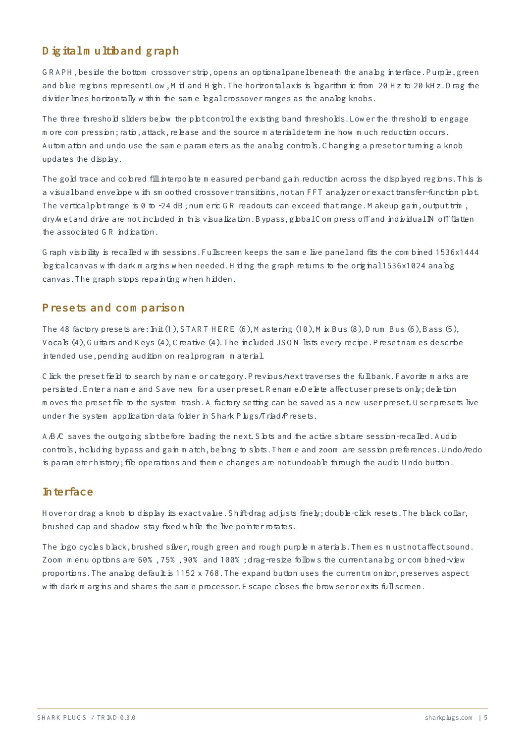 SHARK TRIAD user manual page 5 of 6