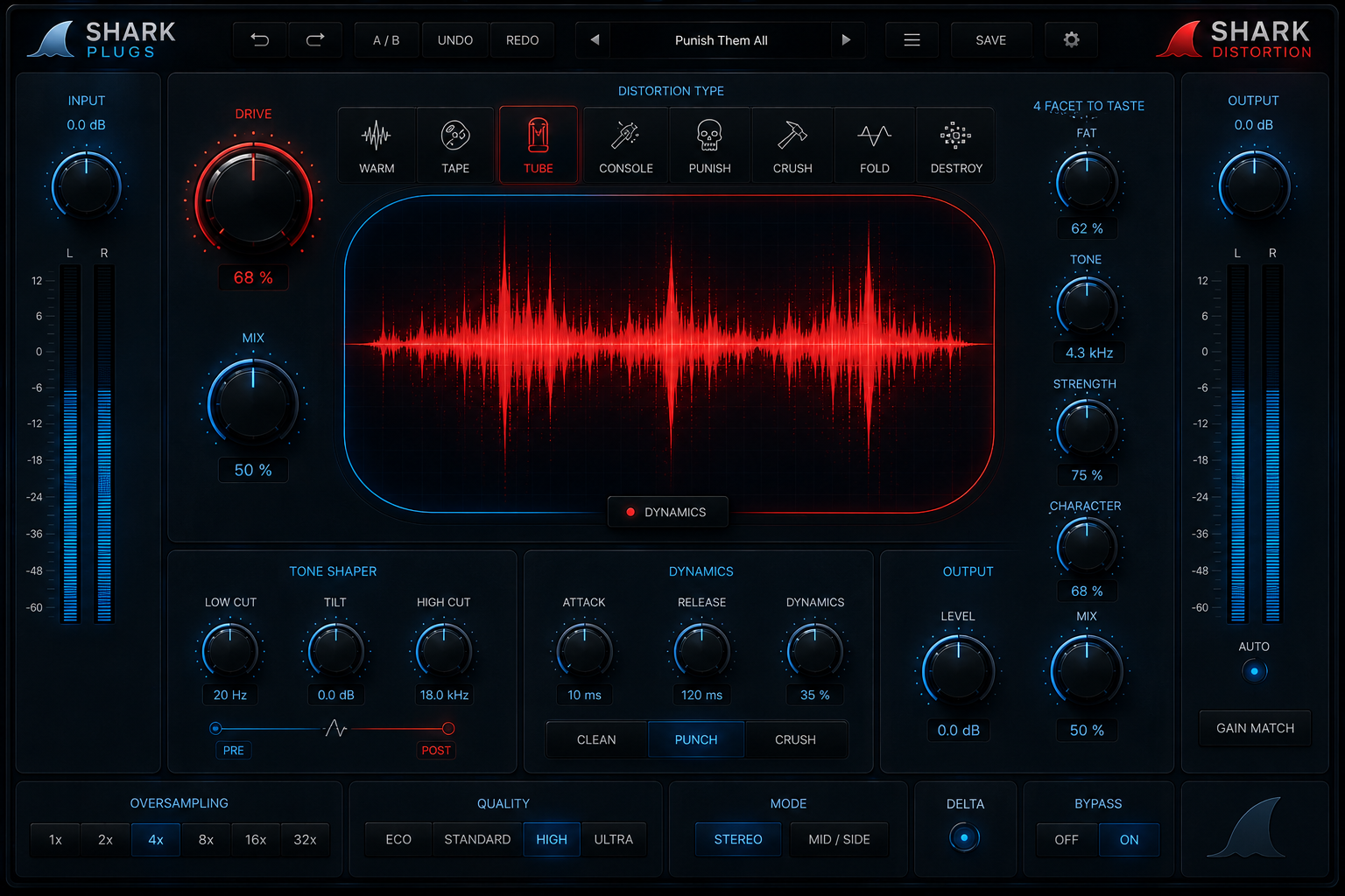 Shark Distortion interface